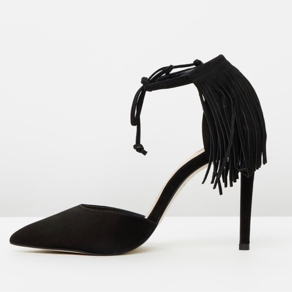 Aldo Black Fringe Heels - Picture 15 of 15